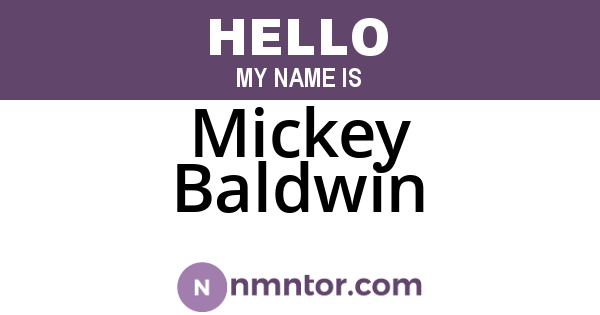 Mickey Baldwin