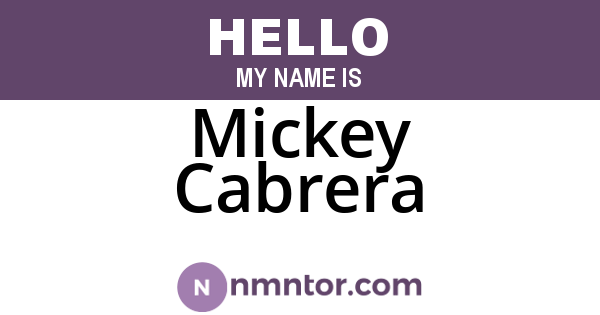Mickey Cabrera