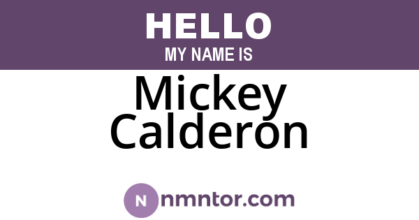 Mickey Calderon