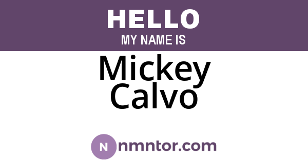 Mickey Calvo