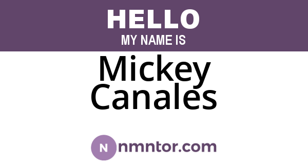 Mickey Canales