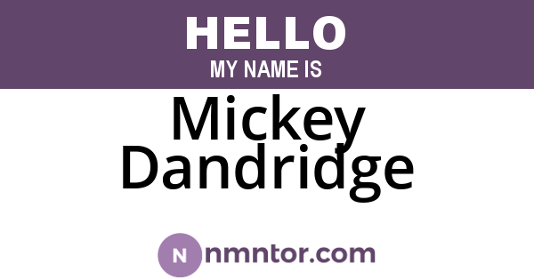Mickey Dandridge
