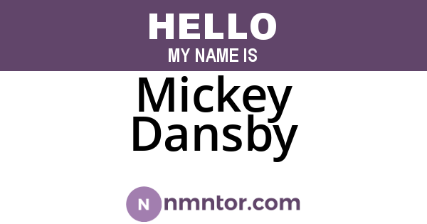 Mickey Dansby