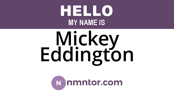 Mickey Eddington