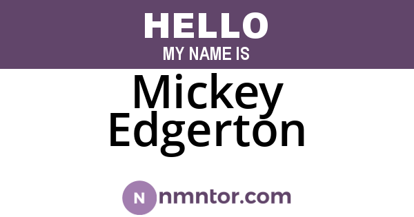 Mickey Edgerton