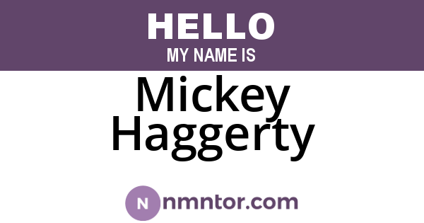 Mickey Haggerty