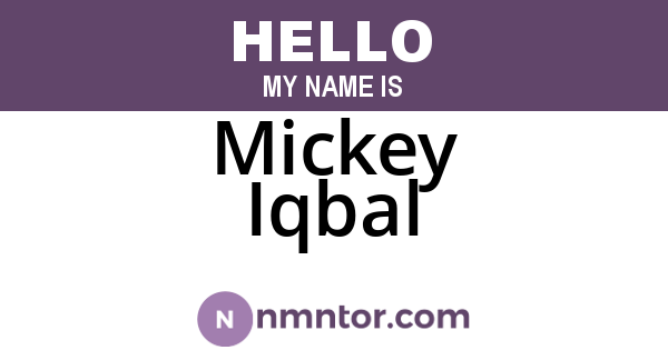 Mickey Iqbal