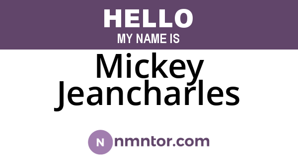 Mickey Jeancharles