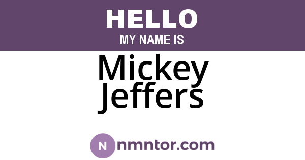 Mickey Jeffers