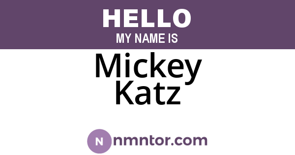 Mickey Katz