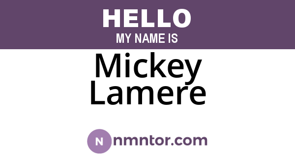 Mickey Lamere