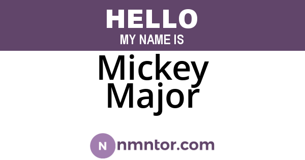 Mickey Major