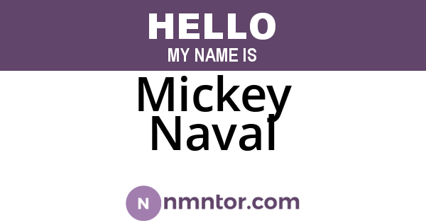 Mickey Naval