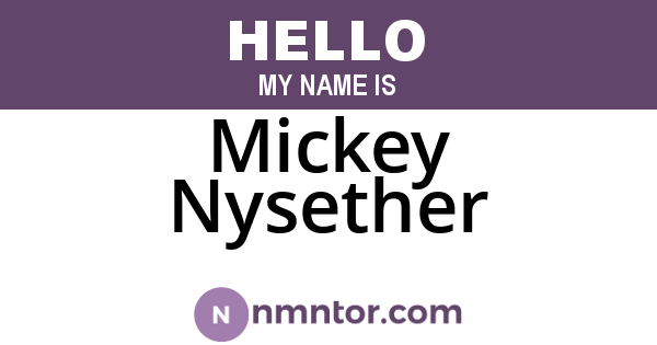 Mickey Nysether