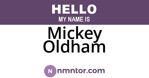 Mickey Oldham