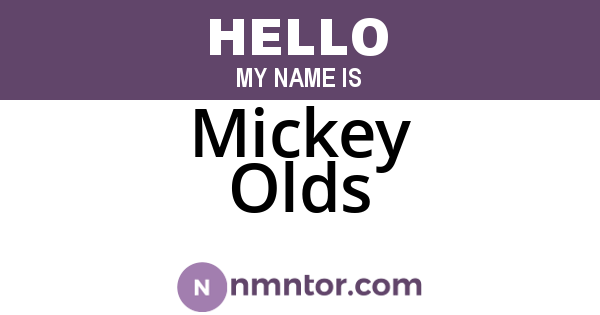 Mickey Olds