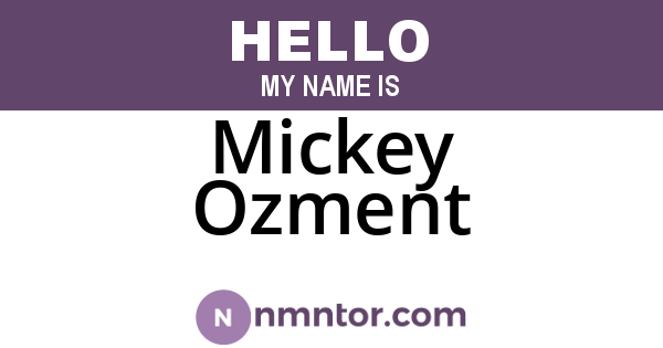 Mickey Ozment