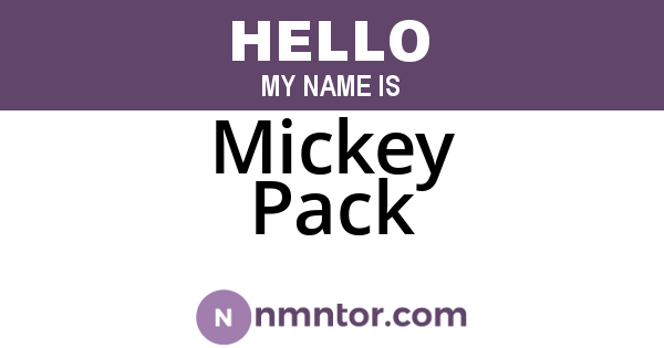 Mickey Pack