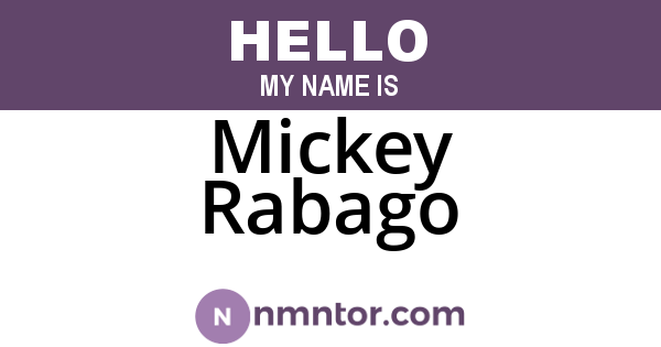 Mickey Rabago