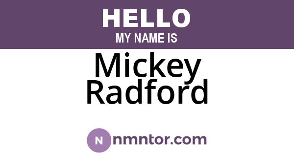Mickey Radford