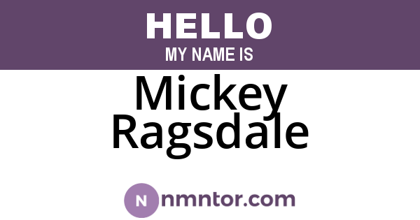 Mickey Ragsdale