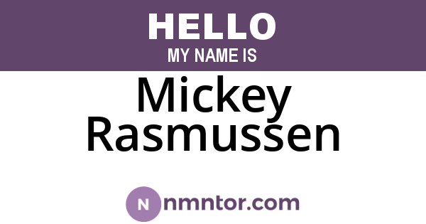 Mickey Rasmussen