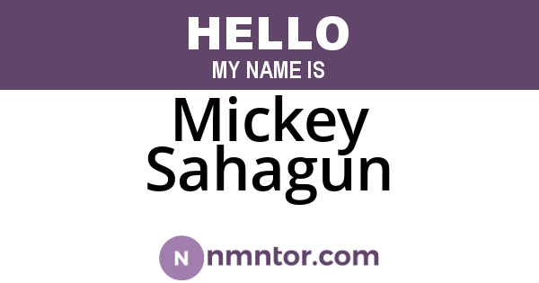 Mickey Sahagun
