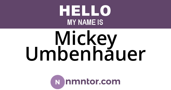 Mickey Umbenhauer