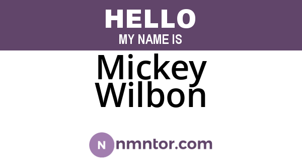 Mickey Wilbon