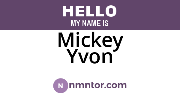 Mickey Yvon