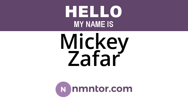 Mickey Zafar