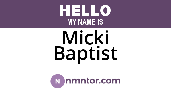 Micki Baptist