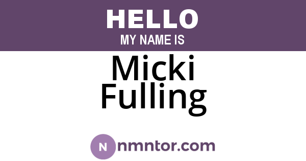 Micki Fulling