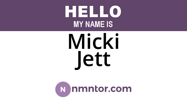 Micki Jett