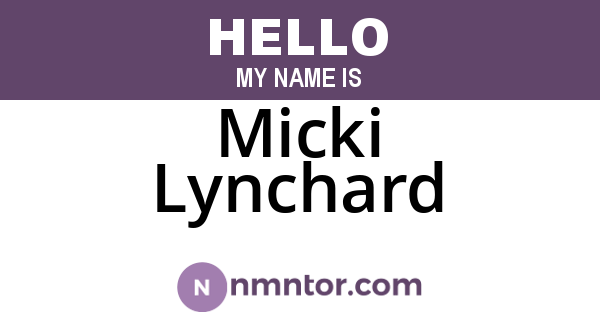 Micki Lynchard