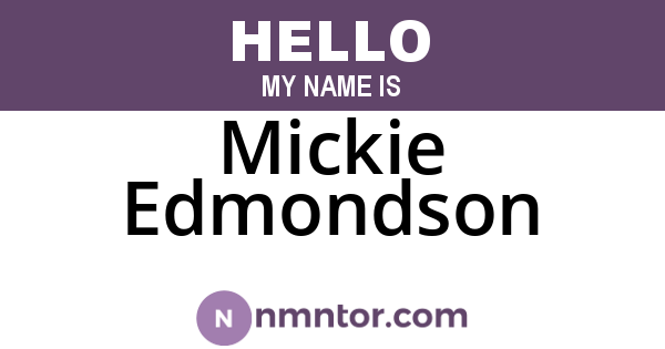 Mickie Edmondson