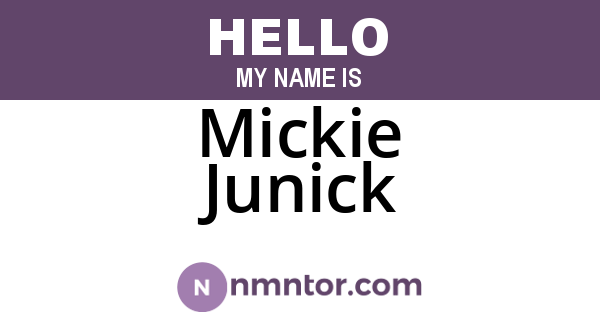 Mickie Junick