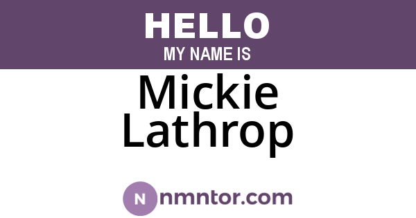 Mickie Lathrop