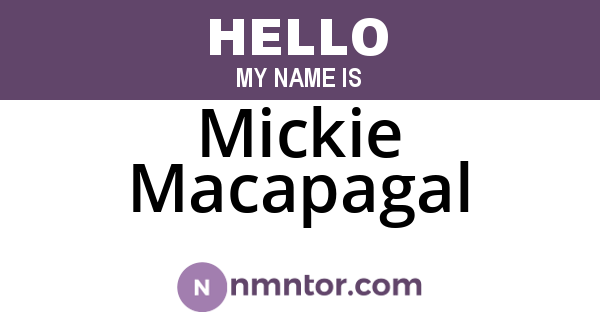 Mickie Macapagal