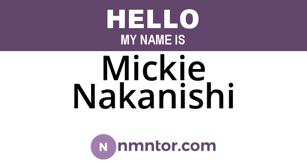 Mickie Nakanishi