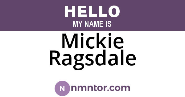 Mickie Ragsdale