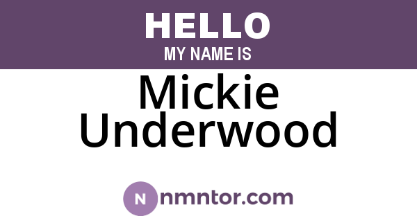 Mickie Underwood