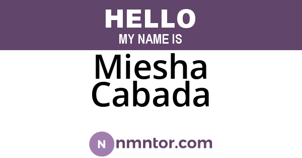 Miesha Cabada