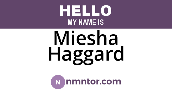 Miesha Haggard