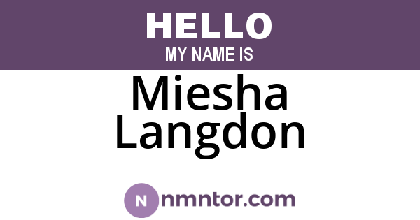 Miesha Langdon