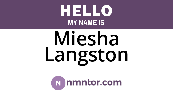 Miesha Langston