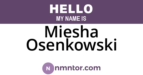 Miesha Osenkowski
