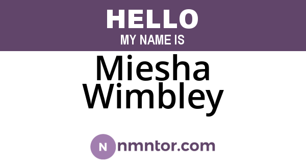 Miesha Wimbley