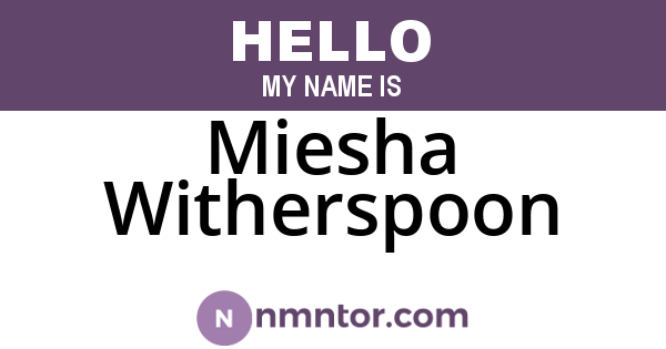 Miesha Witherspoon
