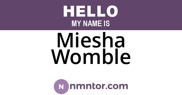 Miesha Womble